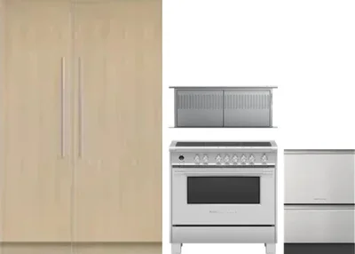 5 Piece Package Includes Refrigerator, Freezer, Range, Hood And Dishwasher